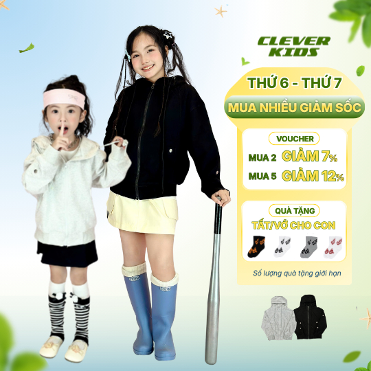 Áo Khoác Cho Bé 20-60kg Chất Mềm Mịn, Dày Dặn BASICGO - Clever Kids