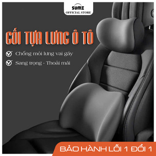 Bộ Gối Tựa Đầu & Lưng Ô Tô SUMI Cao Cấp Đệm Êm Ái Hỗ Trợ Cột Sống Giảm Mỏi Khi Lái Xe