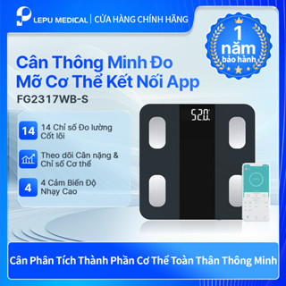 Lepu Cân Thông Minh Bluetooth Đo Lường 14 Chỉ Số Cơ Thể và Chất Béo FG2317WB-S