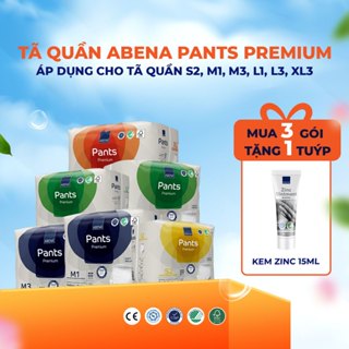 Tã Quần Người Lớn Abena Pants Premium Siêu Thấm Hút 2.4L Thoải Mái Qua Đêm Size M3 L3 (Gói 15 Miếng)