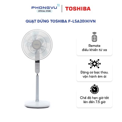 Quạt đứng Toshiba F-LSA20(H)VN - Làm Mát Xa, 5 Cánh, Hẹn Giờ, Phù Hợp Phòng Ngủ & Văn Phòng - Bảo hành 12 tháng