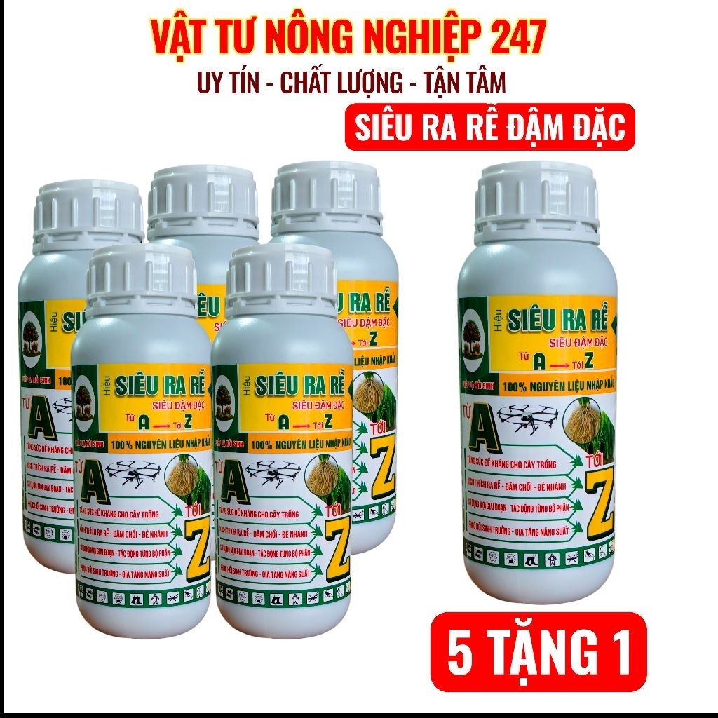 [ 5 TẶNG 1] SIÊU RA RỄ đậm đặc 500ml KÍCH RA RỄ, ĐẺ NHÁNH, RA CHỒI, ĐẺ TƯỢC XANH CÂY, XANH TRÁI, MẦM