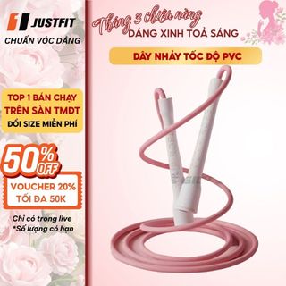 Dây nhảy tốc độ PVC JUSTFIT JUMP ROPES 6mm tập nhảy dây, Cardio, Yoga, giảm cân tại nhà AMIZIN