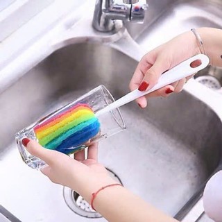Cọ ly, cọ bình, cây rửa ly 7 màu, bọt biển