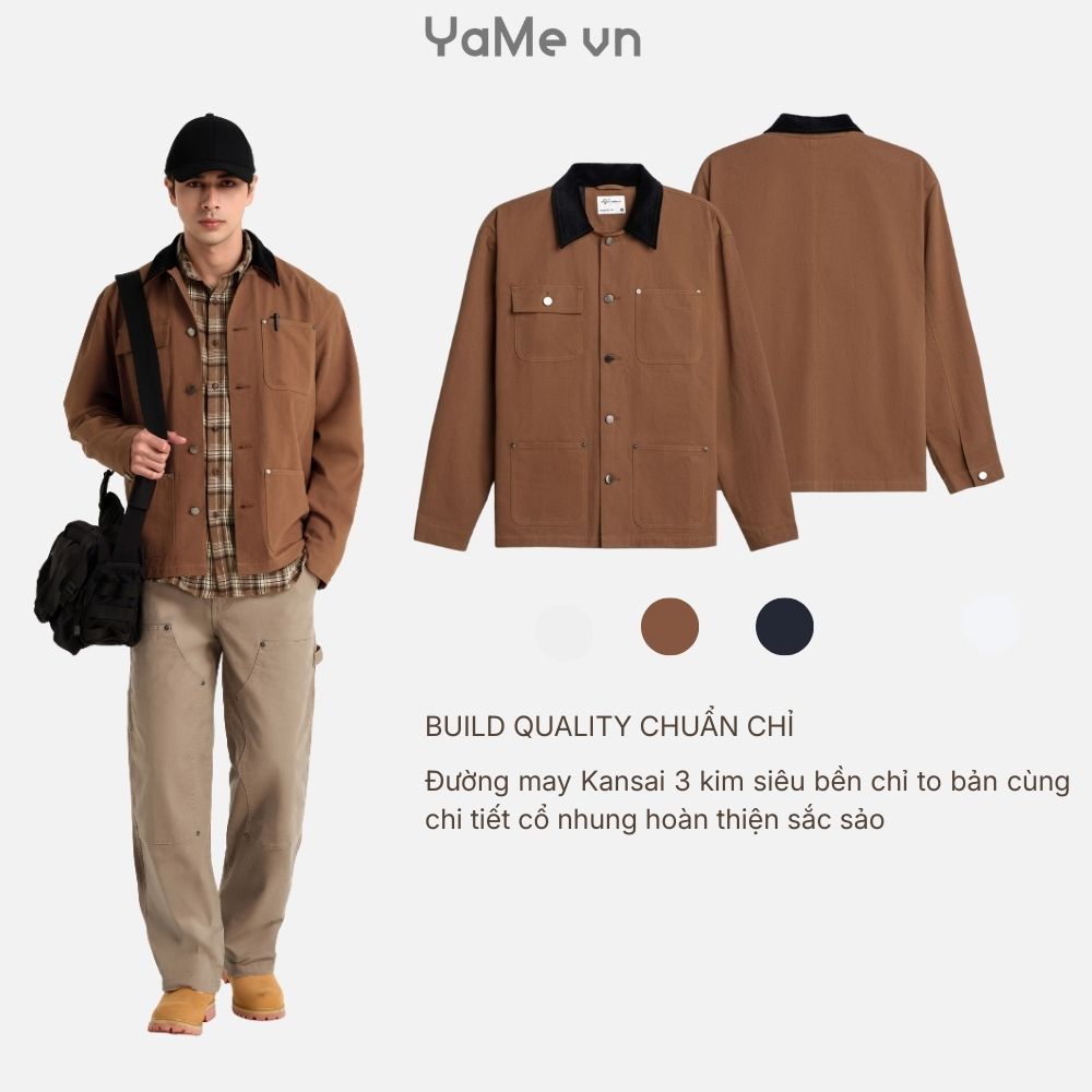 Áo Khoác Kaki Nam DurableTex™ The Worker 001 24713 |YaMe|