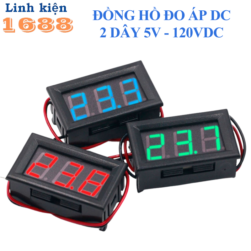 Đồng hồ đo áp DC 2 dây 5V - 120VDC