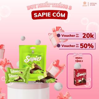 Bánh Mềm Phủ Socola Sapie Cốm Non Túi 10 Chiếc (180g) - Bánh Mềm Ngọt Ngào, Hương Vị Độc Đáo