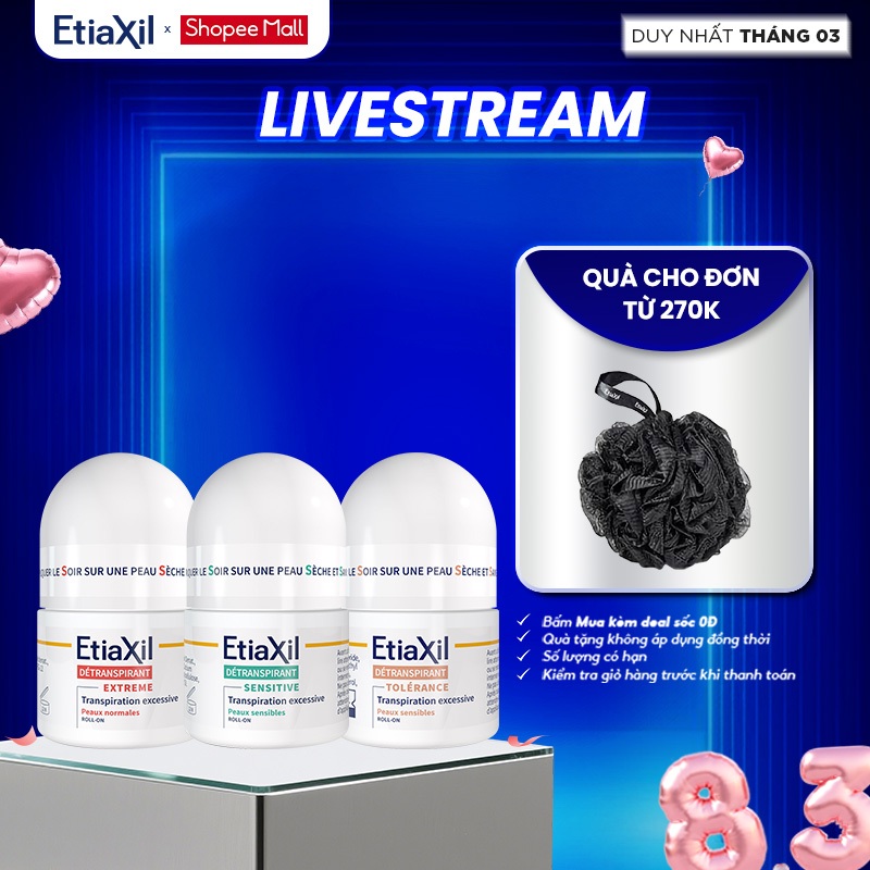 [ETIAXIL] Lăn Khử Mùi Và Ngăn Mồ Hôi Chuyên Sâu Etiaxil 15ml