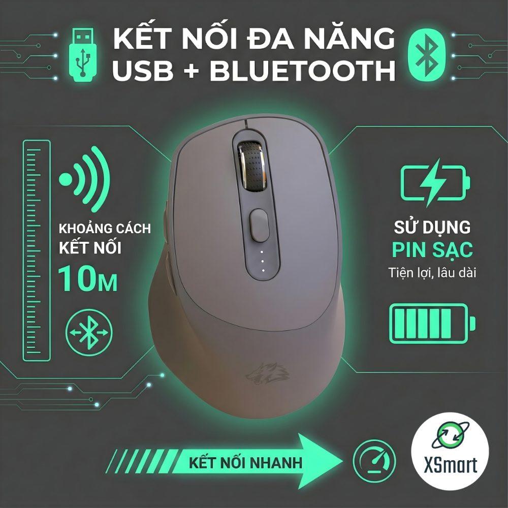 Bộ Bàn Phím Và Chuột Không Dây FreeWolf M87 Giả Cơ Full Led Lót Foam Giảm Ồn Pin Sạc Layout Win/Mac | BigBuy360 - bigbuy360.vn