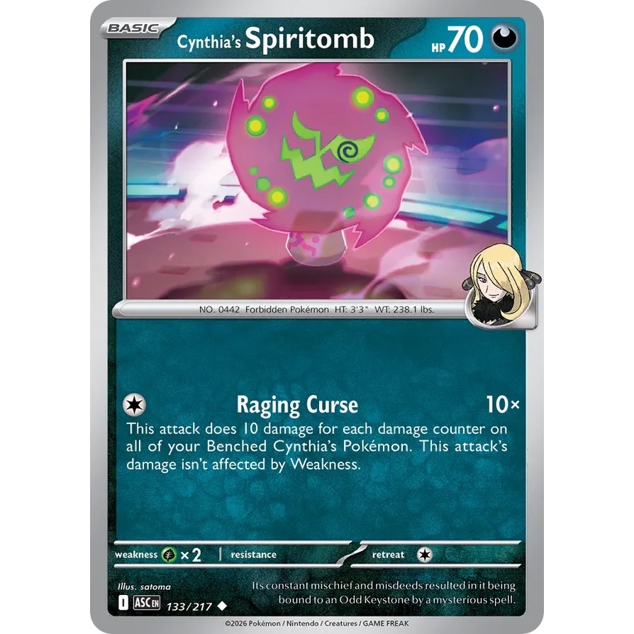 ASC - Pokemon TCG - 133/217 - Cynthia's Spiritomb - Uncommon