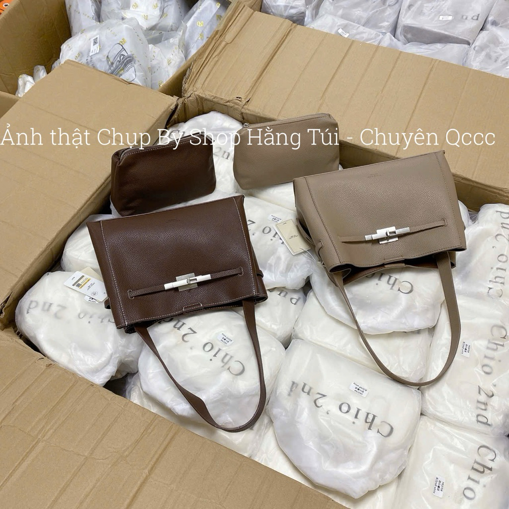 Túi Kẹp Nách size 27cm Dáng Vuông Tặng Túi Con Da Mềm Form xinh HS374