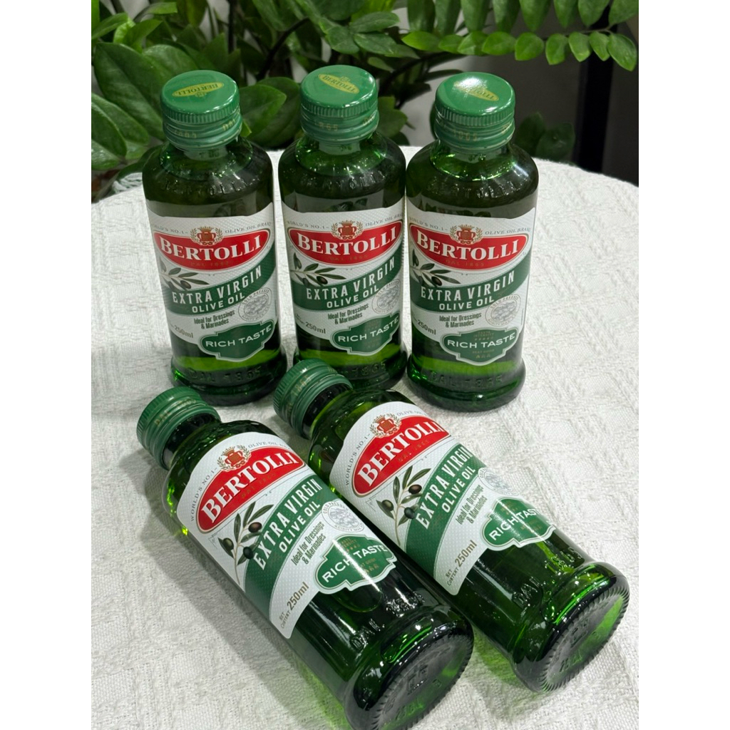 Dầu Oliu Extra Virgin Bertolli 250ml Rich Taste Ý - Dầu Oliu Nguyên Chất, Đậm Vị, Ép Lạnh Tự Nhiên, 