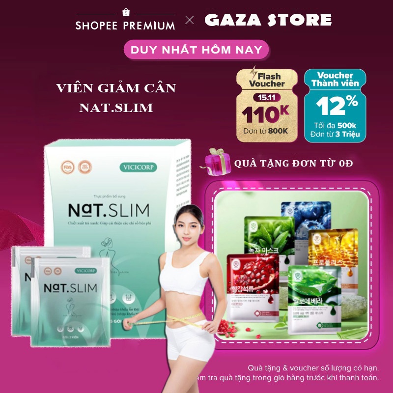 Giảm Cân Nat Slim Chính Hãng ViCiCorp Nat Slim Giảm Cân hiệu quả giảm cân an toàn tại nhà