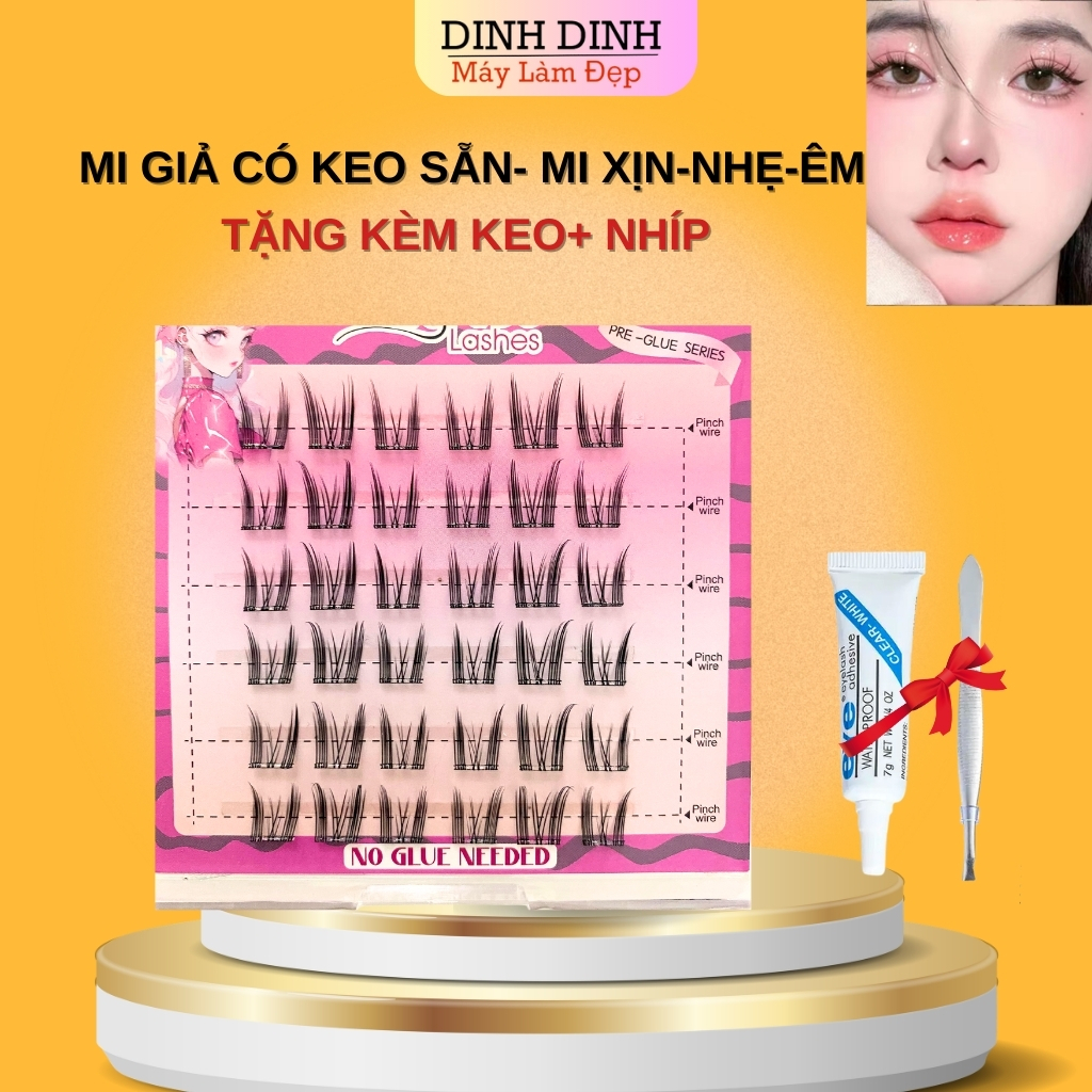 Mi giả có keo sẵn , Lông mi giả tự nhiên, Mi tai thỏ, Mi anime, Mi thỏ sẵn keo tách sợi, mi giả dưới