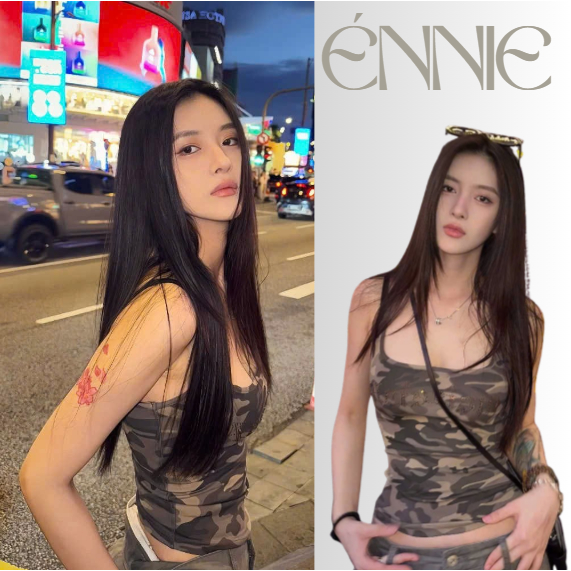 Áo Ba Lỗ Camo Body Fit Phối Outfit Streetwear Y2K – ÉNNIE