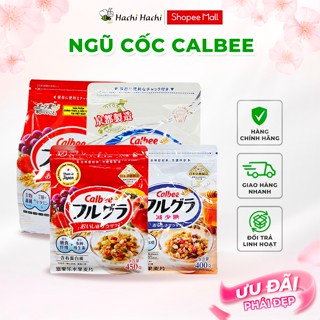 TPBS: Ngũ cốc trái cây Calbee bổ sung chất xơ, vitamin 400g / 450g / 600g vị nguyên bản / ít đường