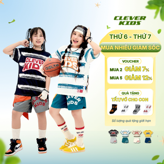 Bộ Quần Áo Trẻ Em 15-60kg Cotton Lưới WINNING TEAM - Clever Kids