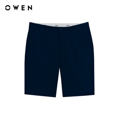 Owen - Quần short Slim Fit SK256149 màu Xanh tím than chất liệu Renu