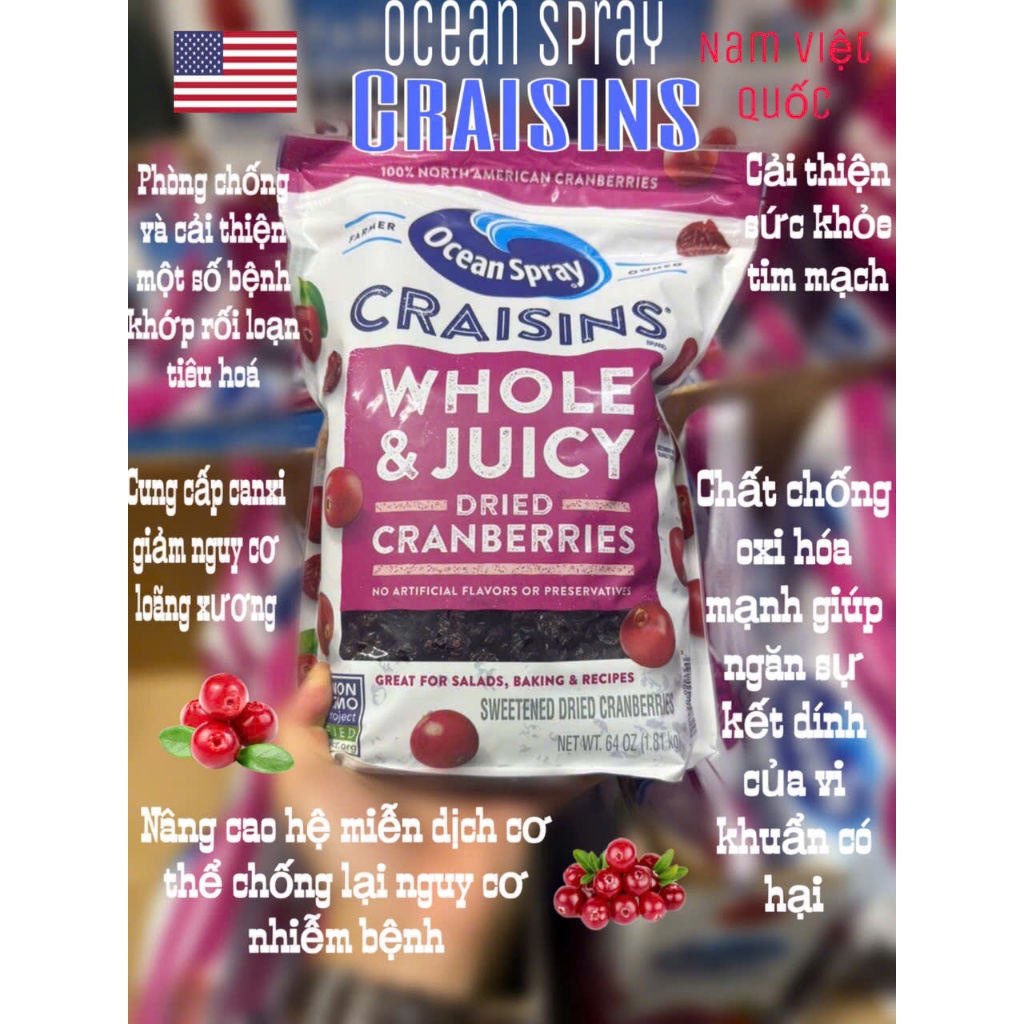Nam việt quốc sấy khô Ocean Spray (mỹ)