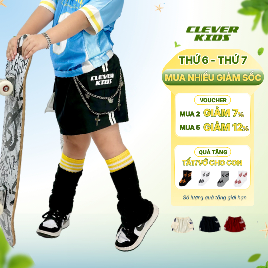 Váy Túi Hộp Cho Bé 20-60kg Chất Dù Hàn Thoáng Khí - Clever Kids