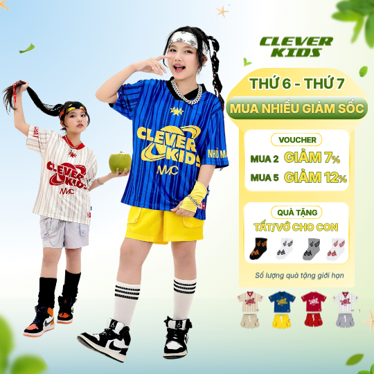 Bộ Quần Áo Trẻ Em 15-60kg Cotton Lưới BREEZY - Clever Kids