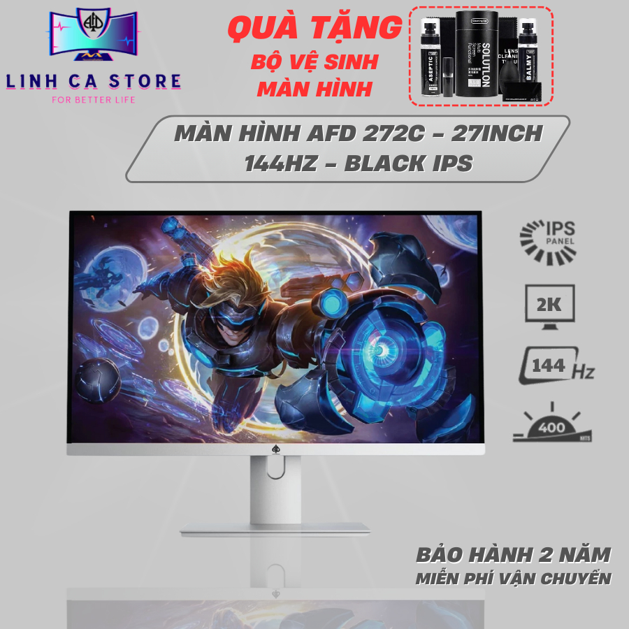 Màn Hình Gaming 27″ AFD272C 2K 144Hz BLACK IPS – 2560x1440, 1ms, Freesync, HDR, Màn Hình PC Gaming &