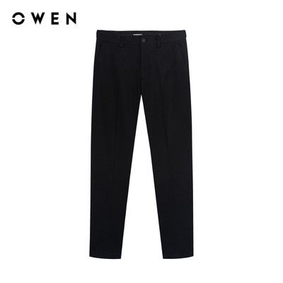 Owen - Quần tây Regular Fit QR257117 màu Đen chất liệu Poly recycled (Renu)