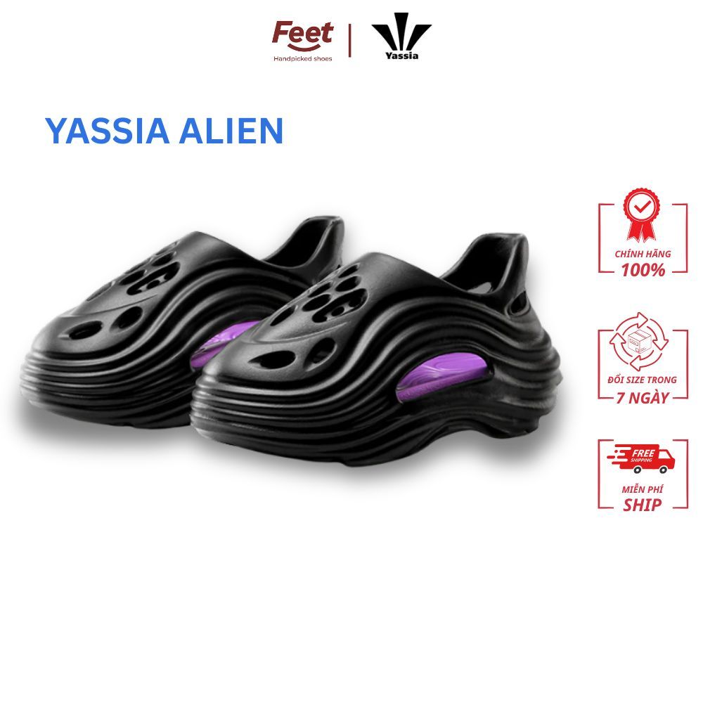 Dép Sục Nguyên Khối Nam Nữ Yassia Alien Chất Liệu Eva Siêu Nhẹ Không Mùi Đế cao 4cm FeetVN [Xả Hàng]