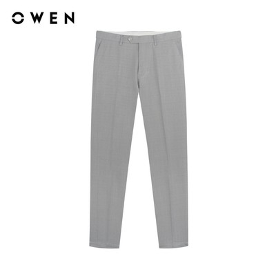 Owen - Quần tây Regular Fit QR257084 màu Xám nhạt chất liệu Nano