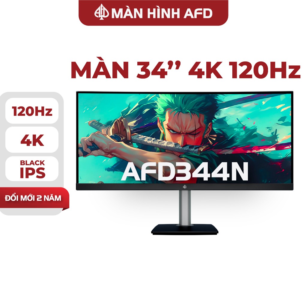 Màn hình AFD 344N 34inch cong 4K(WQHD) Black IPS 3800R 120hz - Chuyên đồ họa