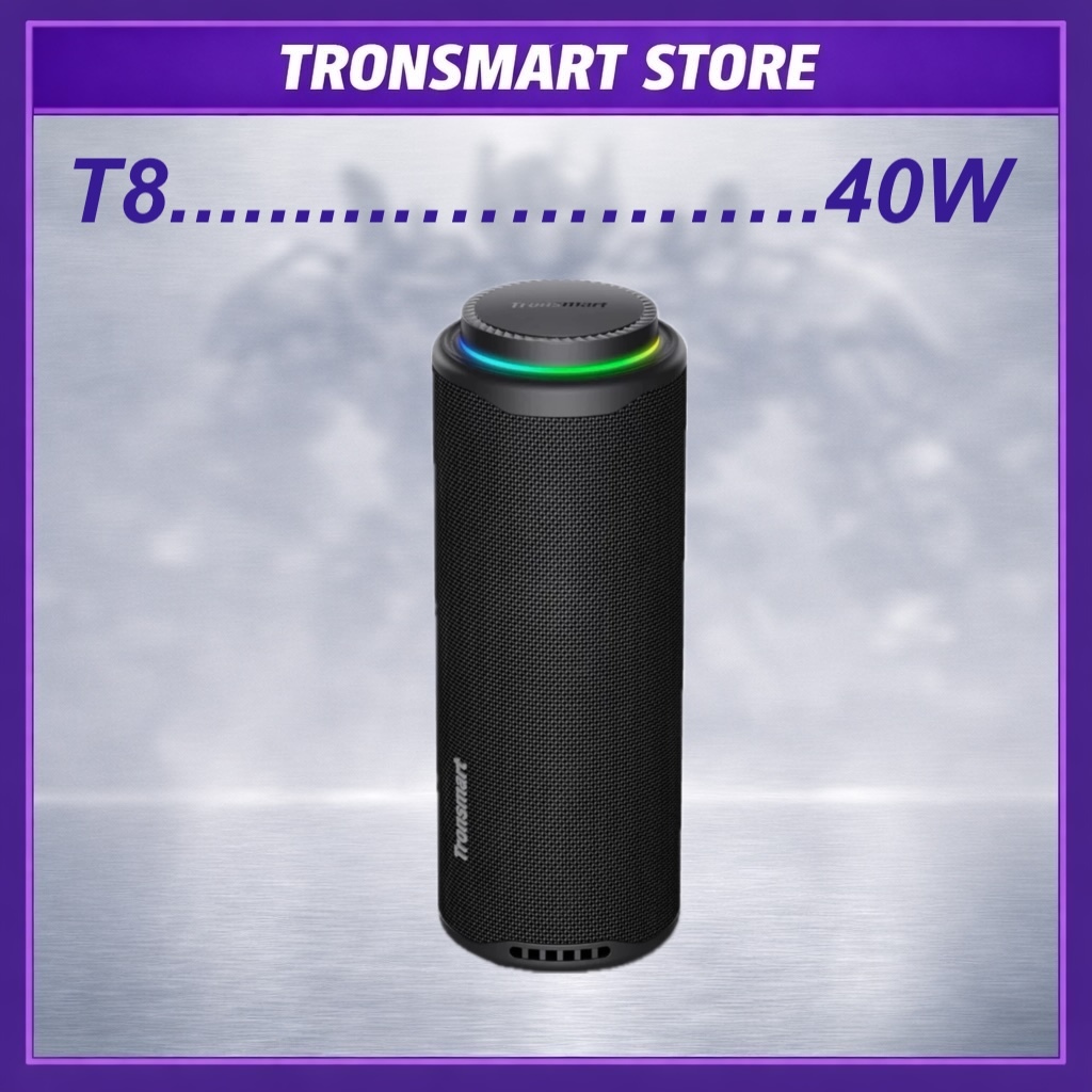Loa bluetooth 5.3 Tronsmart T8 công suất 40W, IPX7, RGB, hỗ trợ thẻ TF, nâng cấp từ T7