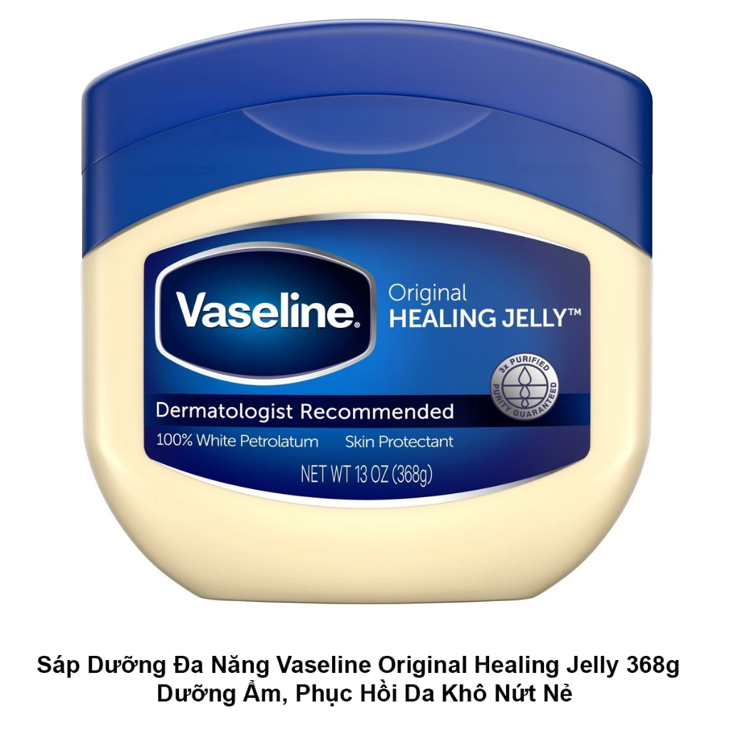 Sáp Dưỡng Đa Năng Vaseline Original Healing Jelly 368g – Dưỡng Ẩm, Phục Hồi Da Khô Nứt Nẻ