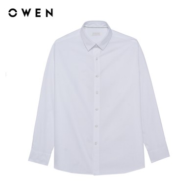 Owen - Áo sơ mi dài tay J-Form AJ255028D màu Trắng chất liệu Oxford