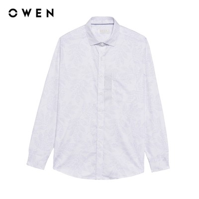 Owen - Áo sơ mi dài tay Regular Fit AR255005DT màu Xanh nhạt chất liệu Spandex
