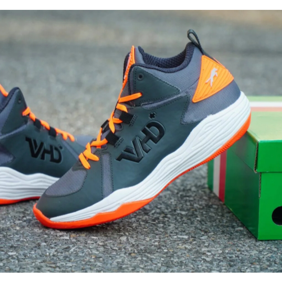 Giày Bóng Chuyền VHD CHUKCHI Rêu Cam - Cày Bê Tông, Không Đau Gối ( Tặng Tất Xịn VHD)