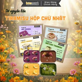 [Kèm Hộp Đựng] Set Nguyên Liệu Làm Bánh Tiramisu Beemart - Đầy Đủ Đồ Làm Bánh Tiện Lợi (Nhiều Vị)