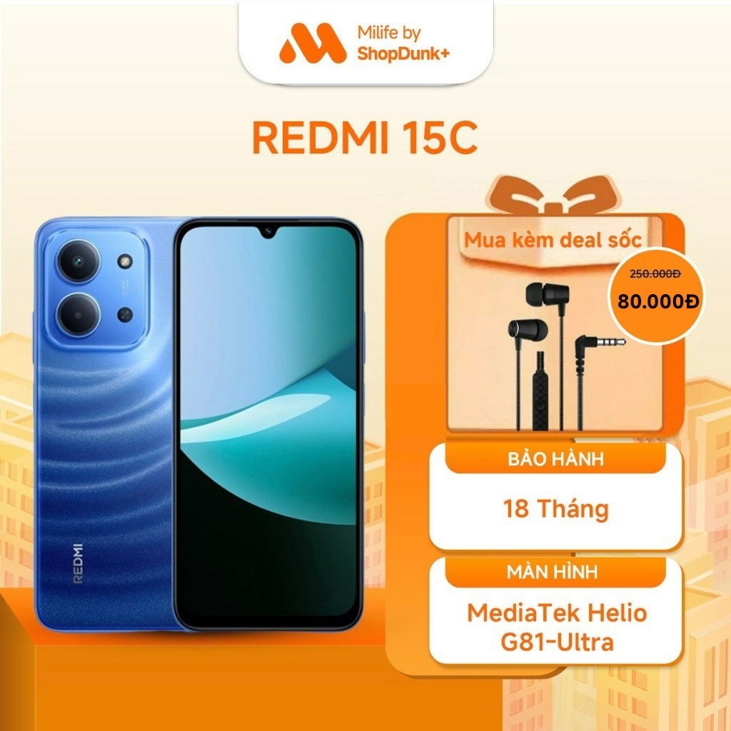 Điện Thoại Xiaomi Redmi 15C (4+128GB | 6+128GB) Chính Hãng BH 18 Tháng