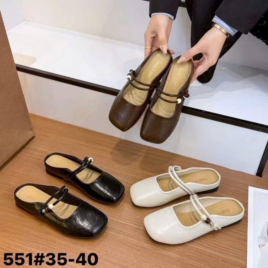 Sục nữ mũi vuông da mềm 551 fulbox - HACHI SHOES