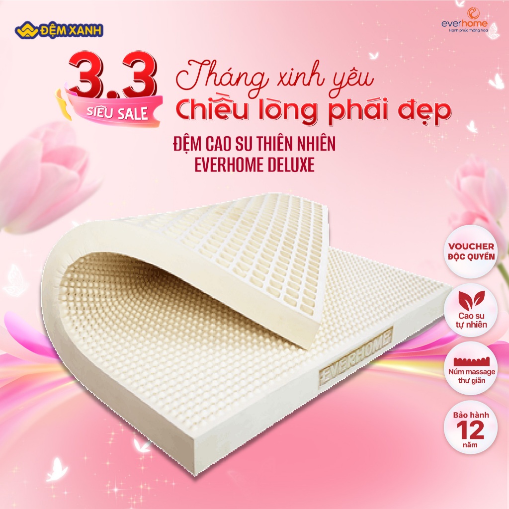 Đệm cao su thiên nhiên Everhome Deluxe