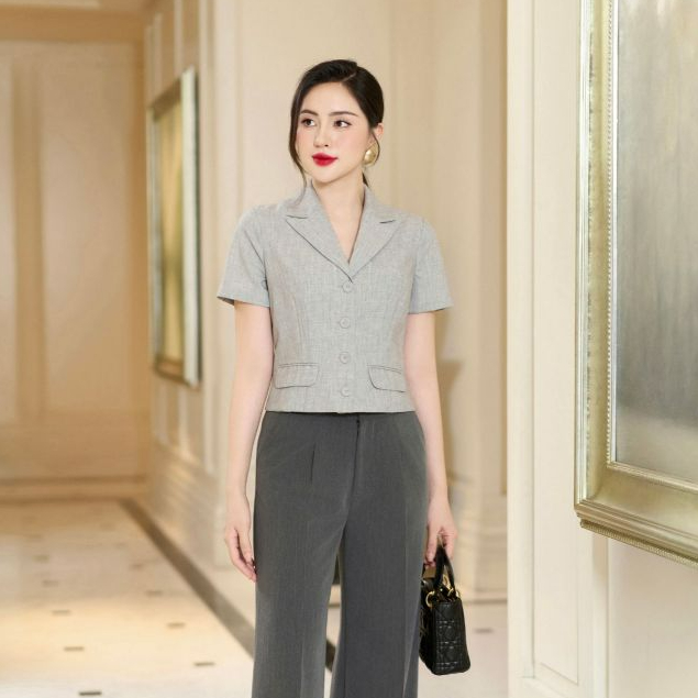 Áo kí giả 2 ly thiết kế cao cấp nhà Laeem, LV1N24017 chất liệu vải đũi cao cấp