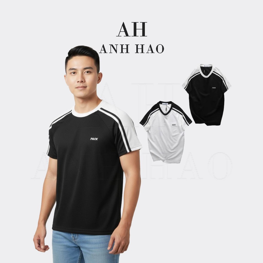 Áo Thun Nam Cổ Tròn vải cotton tổ ong mềm mại thoáng mát, cao cấp - Pack RL | AH STUDIO