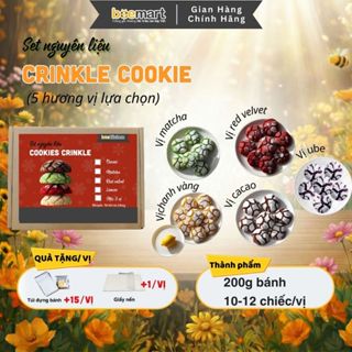 [Tặng Túi đựng&Giấy nến] Set Làm Bánh Cookie Crinkle Beemart - Đa dạng vị, Thành phẩm 10-12 bánh
