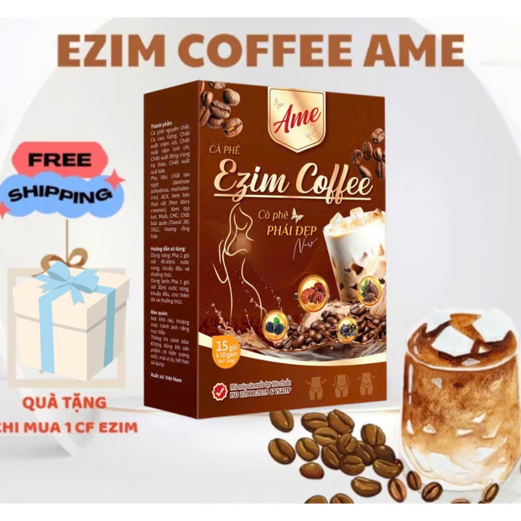 Cà Phê AME AZIM - Hộp 15 gói [Kèm quà] , Ezim Coffee
