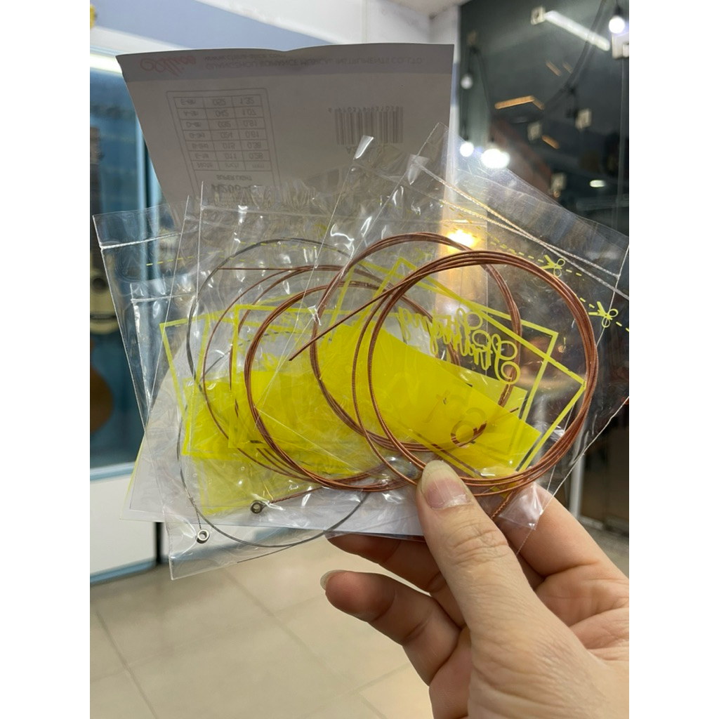 Dây đàn guitar A206. Bộ 6 Dây đàn guitar Acoustic dự phòng. Chính hãng Alice