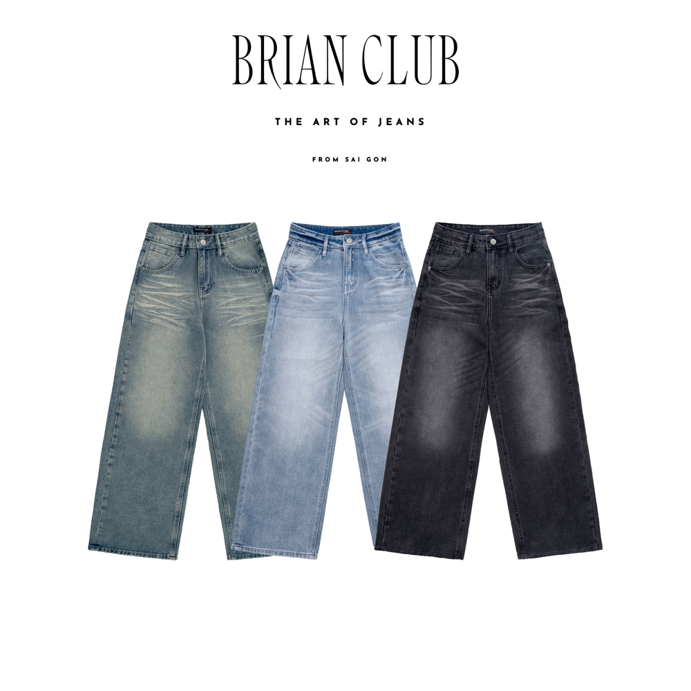 [DEAL MỞ BÁN] BRIAN JEANS COLLECTION-BỘ SIÊU TẬP QUẦN JEANS FORM SUÔNG HỌA TIẾT RÂU MÈO 3D BRIAN CLU
