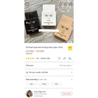 Chỉ than hoạt tính vẽ lông mày (10m)