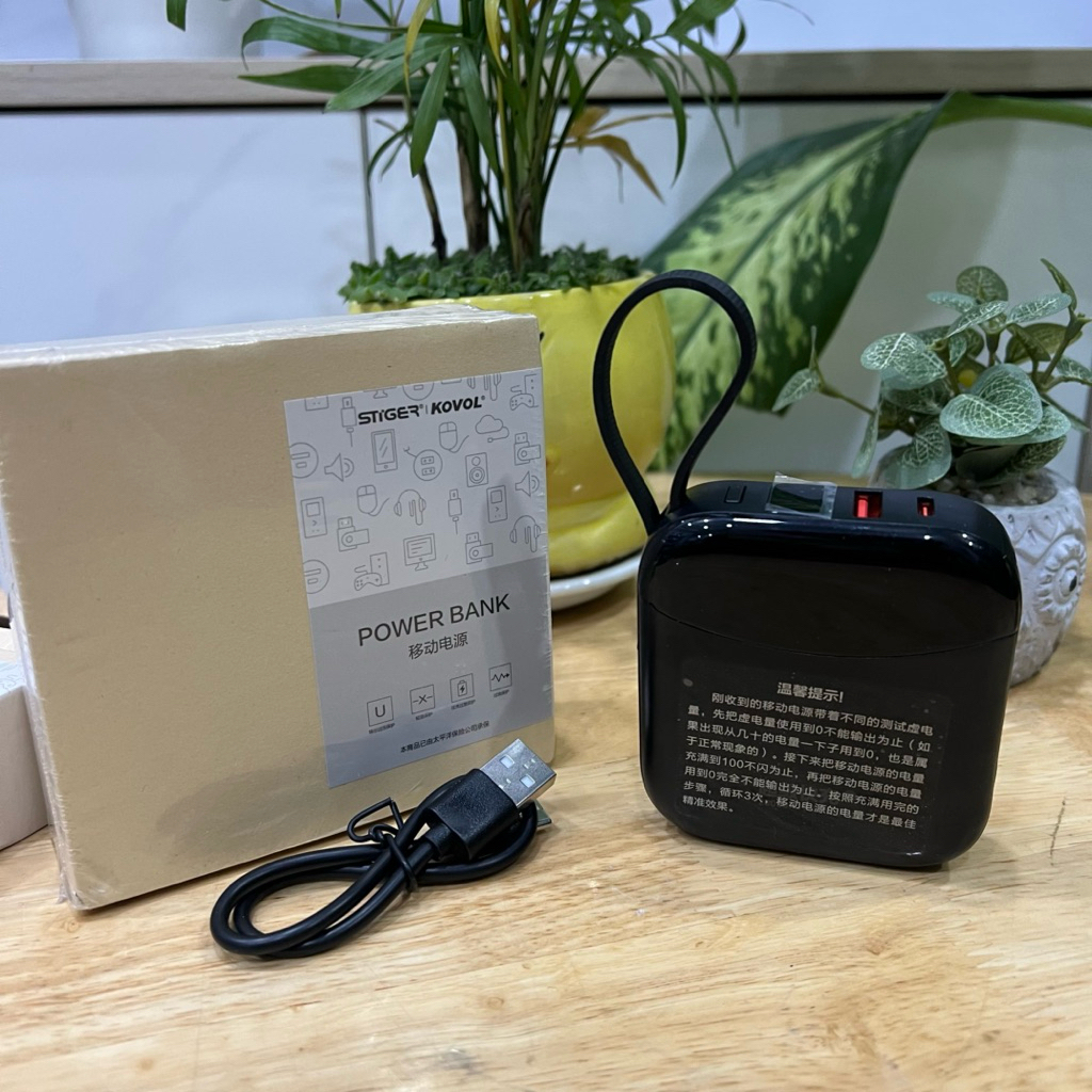 PIN SẠC DỰ PHÒNG STIGER KOVOL 10000mAh – SẠC NHANH 22.5W, TÍCH HỢP CÁP TYPE-C & L TIỆN LỢI