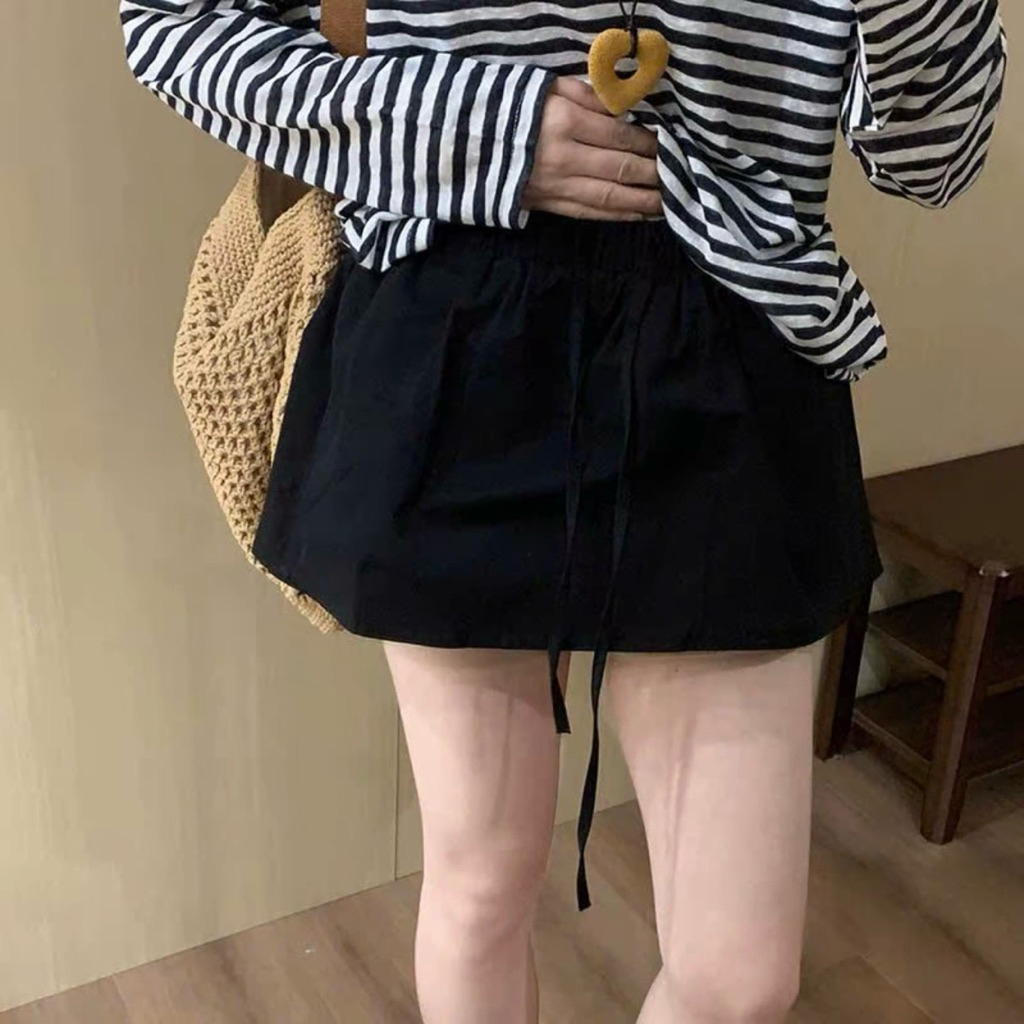 Chân Váy Kaki dáng Ngắn Chữ A dây rút dáng xoè CV0303 Có Quần Bảo Hộ Chân váy chữ A chất liệu Kaki mềm dáng xoè | BigBuy360 - bigbuy360.vn