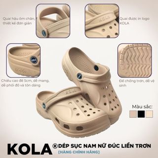 Dép Sục Nam Nữ KOLA Trơn Đúc Liền Nguyên Khối - Đế Bằng 3Cm - Nhựa EVA