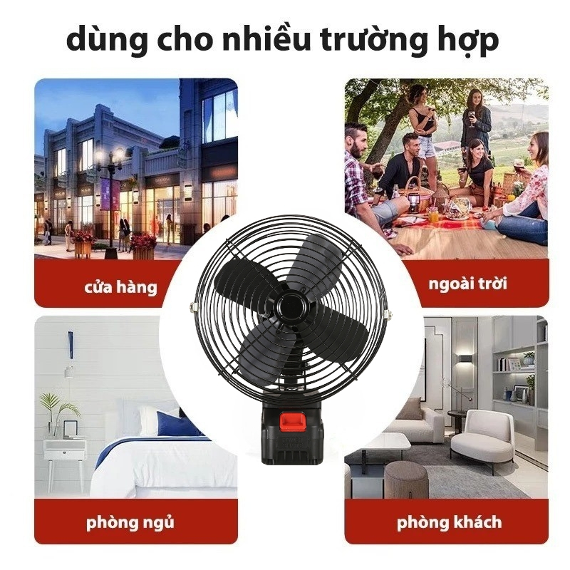 Quạt Tích Điện Chạy Pin MAKITA, Quạt Mini Để Bàn 8 Inch Công Suất Lớn, Làm Mát Cực Nhanh, Hoạt Động Bền Bỉ, Không Gây Ồn | BigBuy360 - bigbuy360.vn